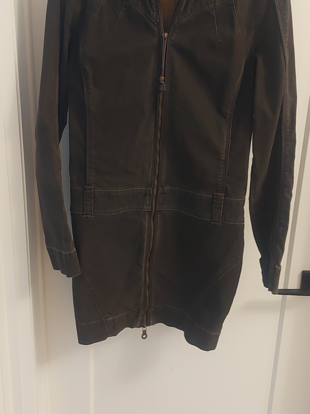 Women's Diesel Dark Brown Zip-Up Jacket